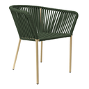Jalisco silla metal beige cuerda verde militar // Exterior techado