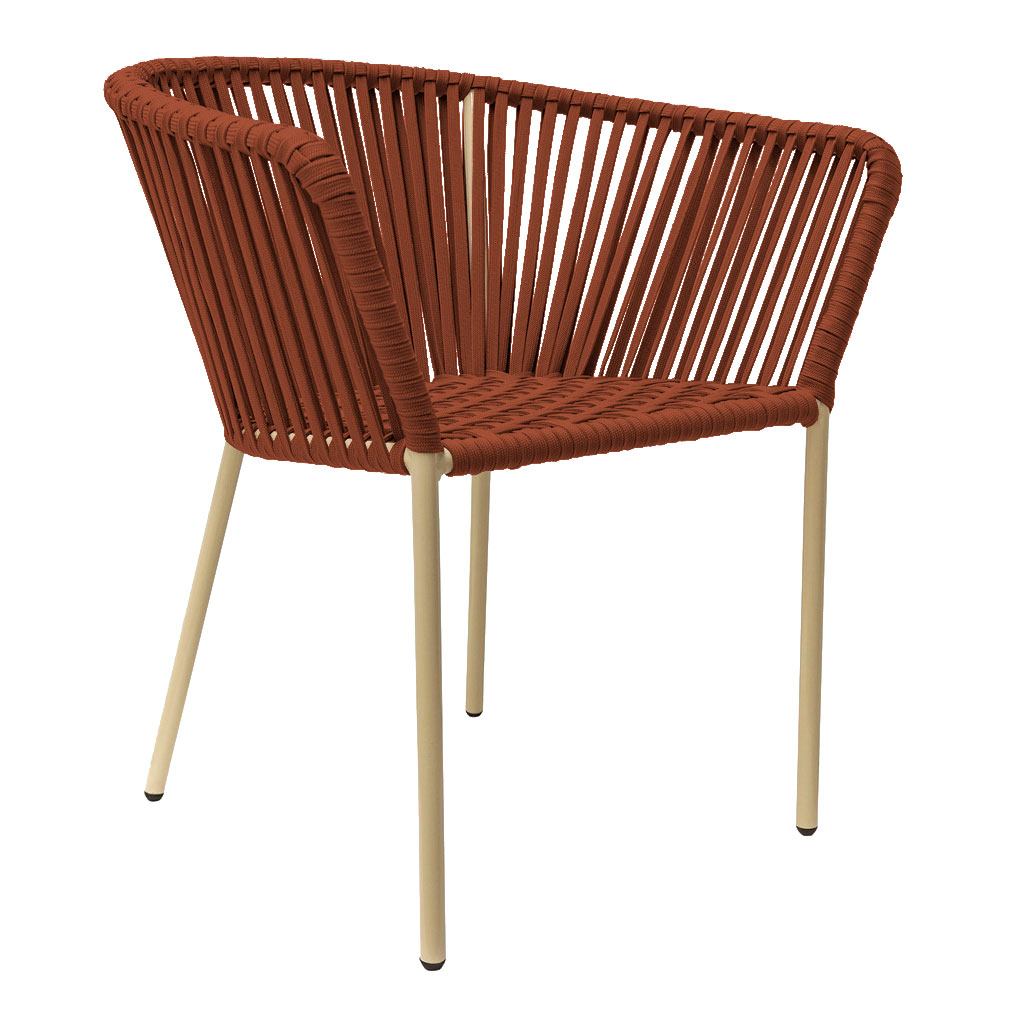 Jalisco silla metal beige cuerda terracota // Exterior techado
