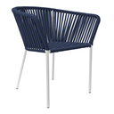 Jalisco silla metal blanco cuerda azul marino // Exterior techado