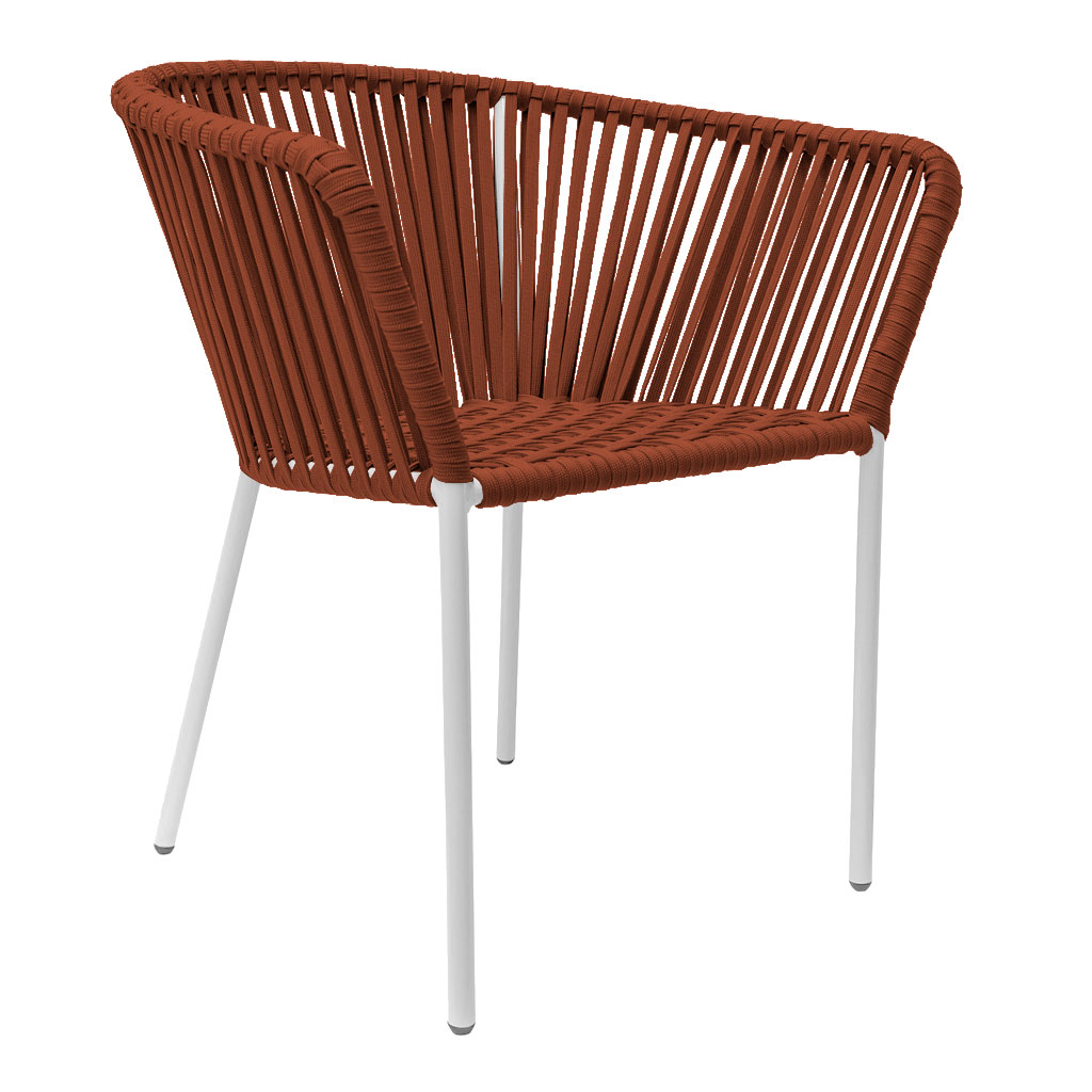 Jalisco silla metal blanco cuerda terracota // Exterior techado