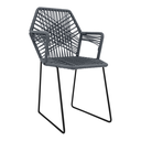Acapulco silla hexagonal con brazos gris // Exterior techado