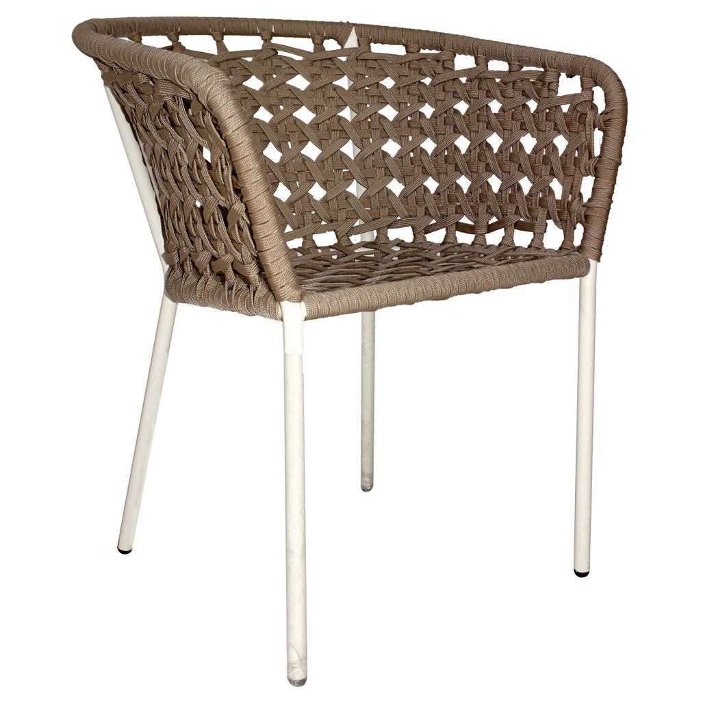 Bolaños silla metal beige cuerda beige // Exterior techado