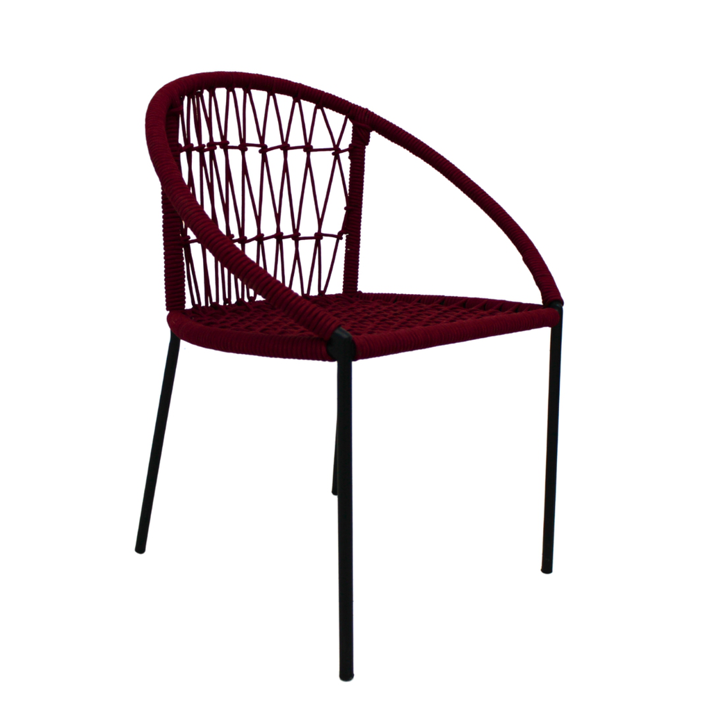 San Juan silla metal negro y cuerda // Exterior techado