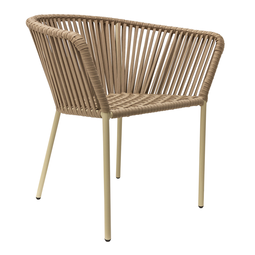Jalisco silla aluminio y textilene beige // Exterior 100%