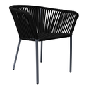 Jalisco silla acero galvanizado textilene negro // Exterior 100%