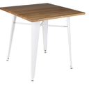 Folix mesa de comedor base blanca y madera // MP
