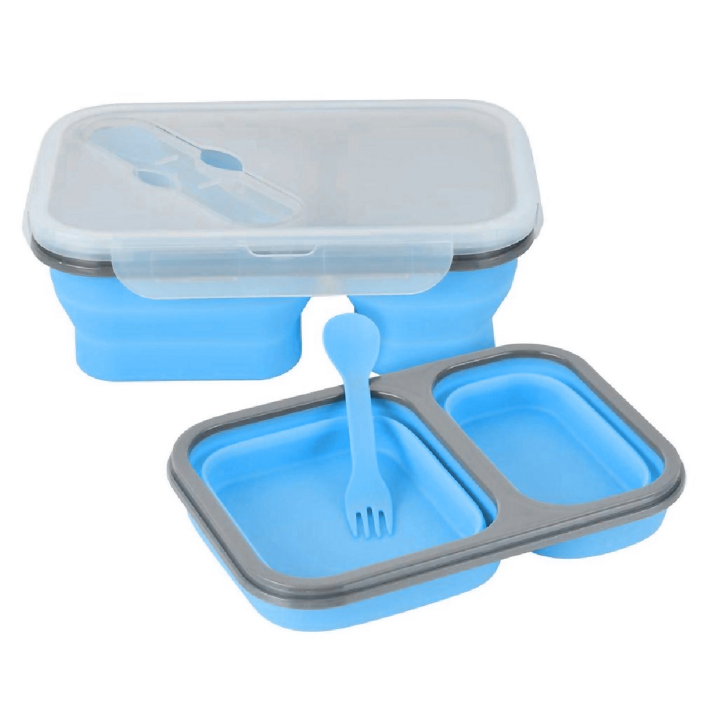 Meimia lunch box plegable 2 compartimentos azul // MP