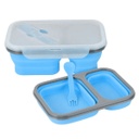[T1043] Meimia lunch box plegable 2 compartimentos azul // MP