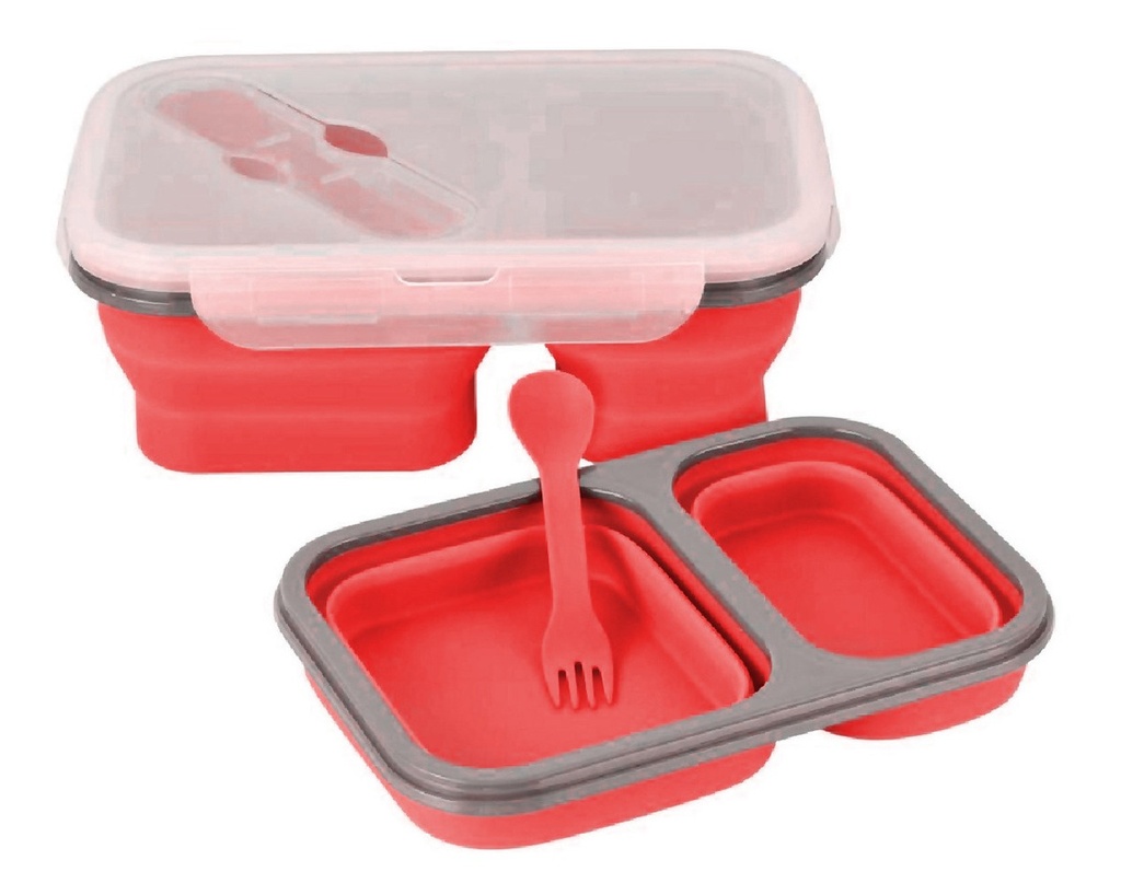 Meimia lunch box plegable 2 compartimentos rojo // MP