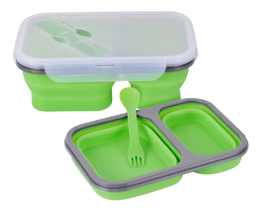 Meimia lunch box plegable 2 compartimentos verde // MP