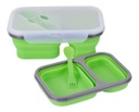 [T1045] Meimia lunch box plegable 2 compartimentos verde // MP