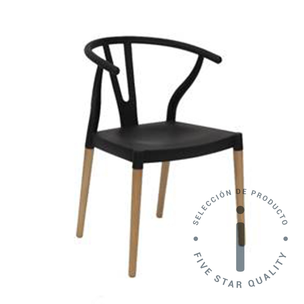 Palmilla silla polipropileno negro // MP