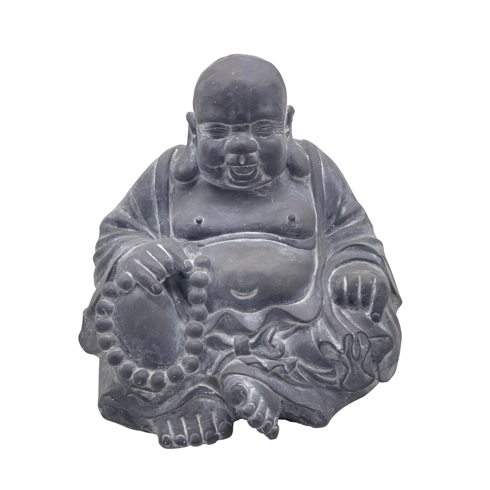 Buda feliz figura decorativa gris // MP