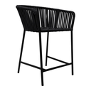 Jalisco banco counter aluminio negro cuerda negra