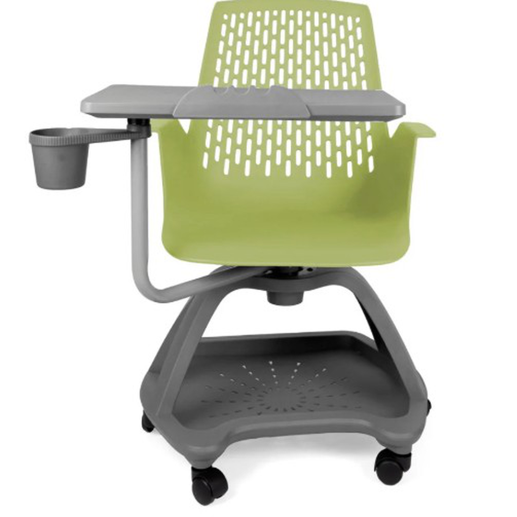Pupitre mesa banco giratorio con ruedas Partner verde