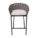 Tepoztlán banco metal beige cuerda beige cojín loneta