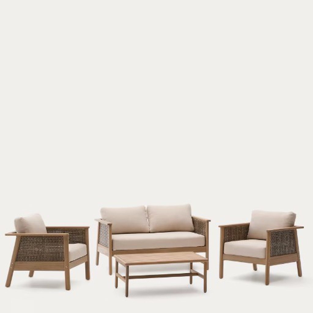 Alabe Set sofá + 2 sillones + mesa // Exterior 100%