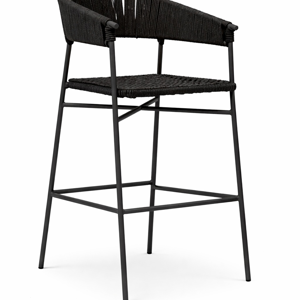 Zamora banco metal negro cuerda negra