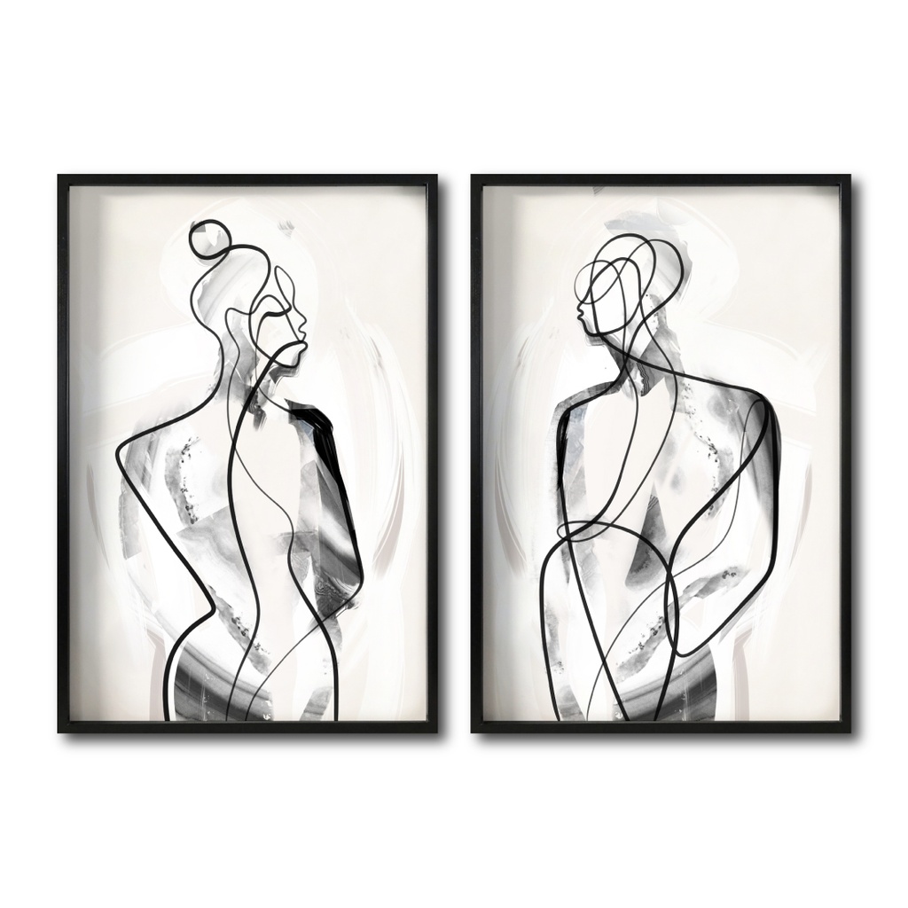 Juego Mujer hombre abstracto cuadro decorativo codigo 003 A Y B-MN // MP