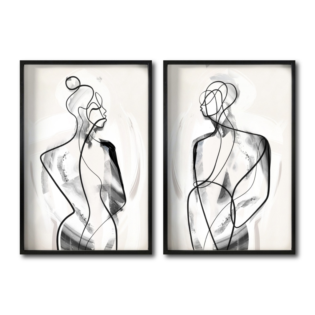 Juego mujer hombre abstracto cuadro decorativo codigo 003 A Y B-MN // MP