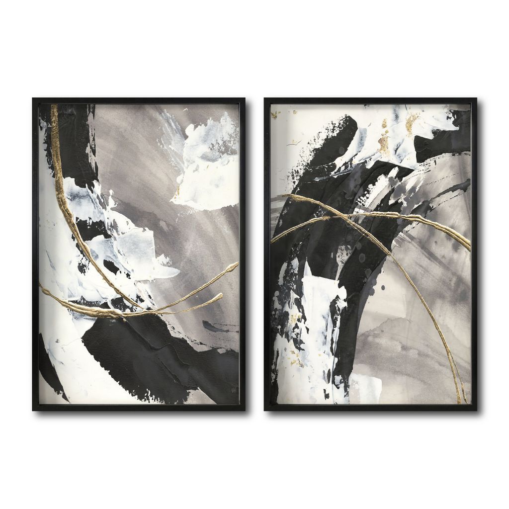 Juego abstracto olas cuadro decorativo codigo 029 A Y B-GN // MP