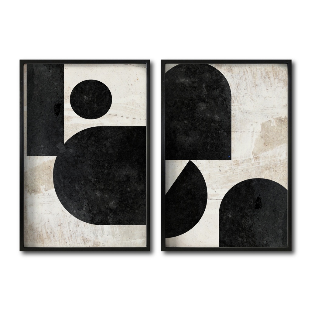 Juego abstracto figuras cuadro decorativo codigo 030 A Y B-MN // MP