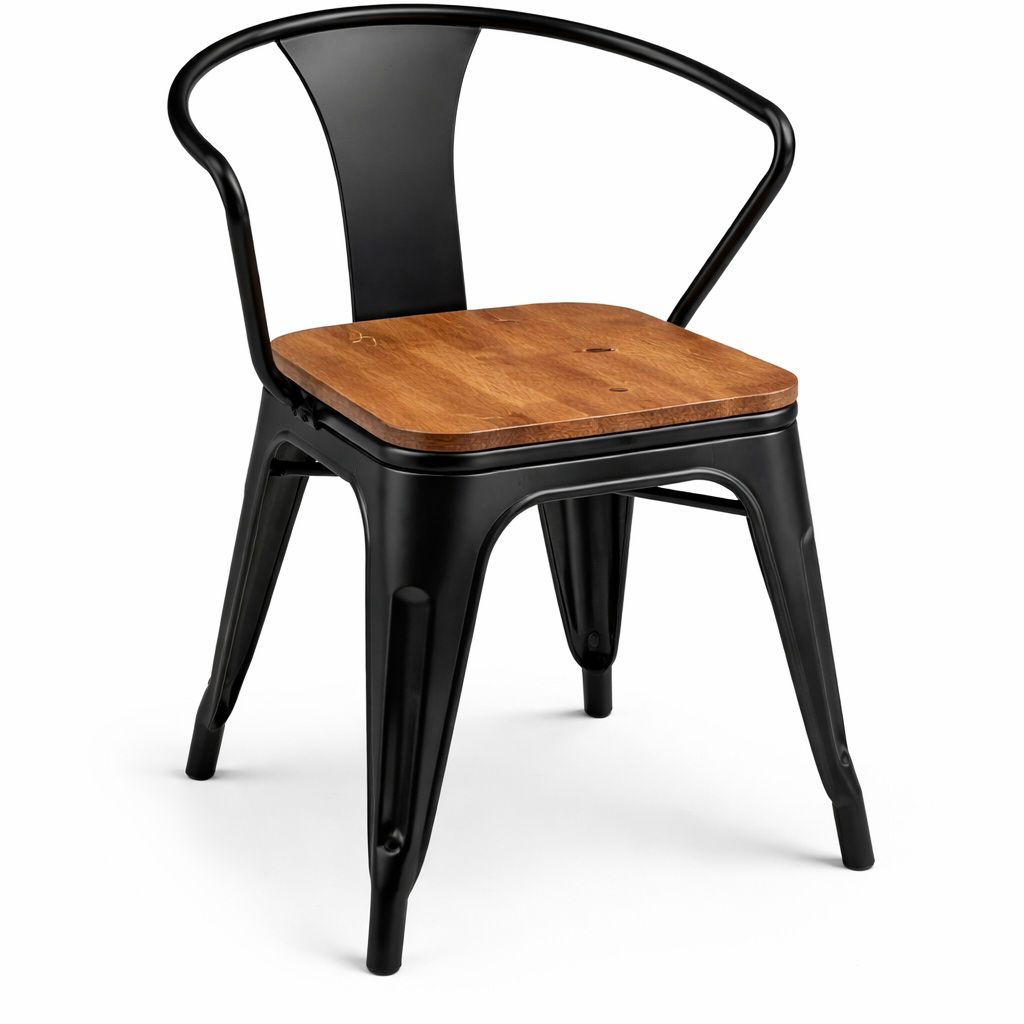 Tolix silla CB asiento madera // MP