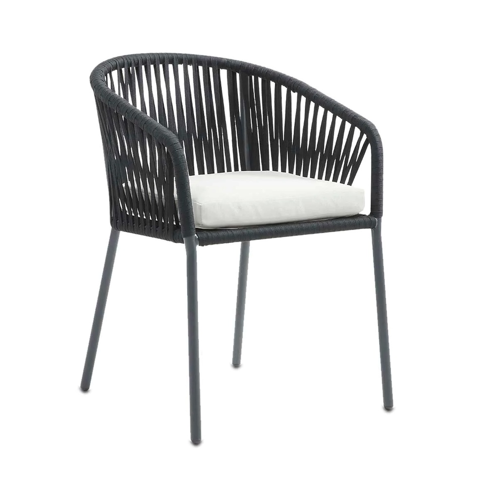 Kronos silla de exterior negro // MS