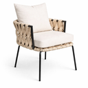 Veracruz silla metal negro cuerda nylon beige tela loneta // Exterior techado
