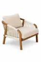 Pichilingue sillón madera, cuerda de palma y loneta // Exterior 100%