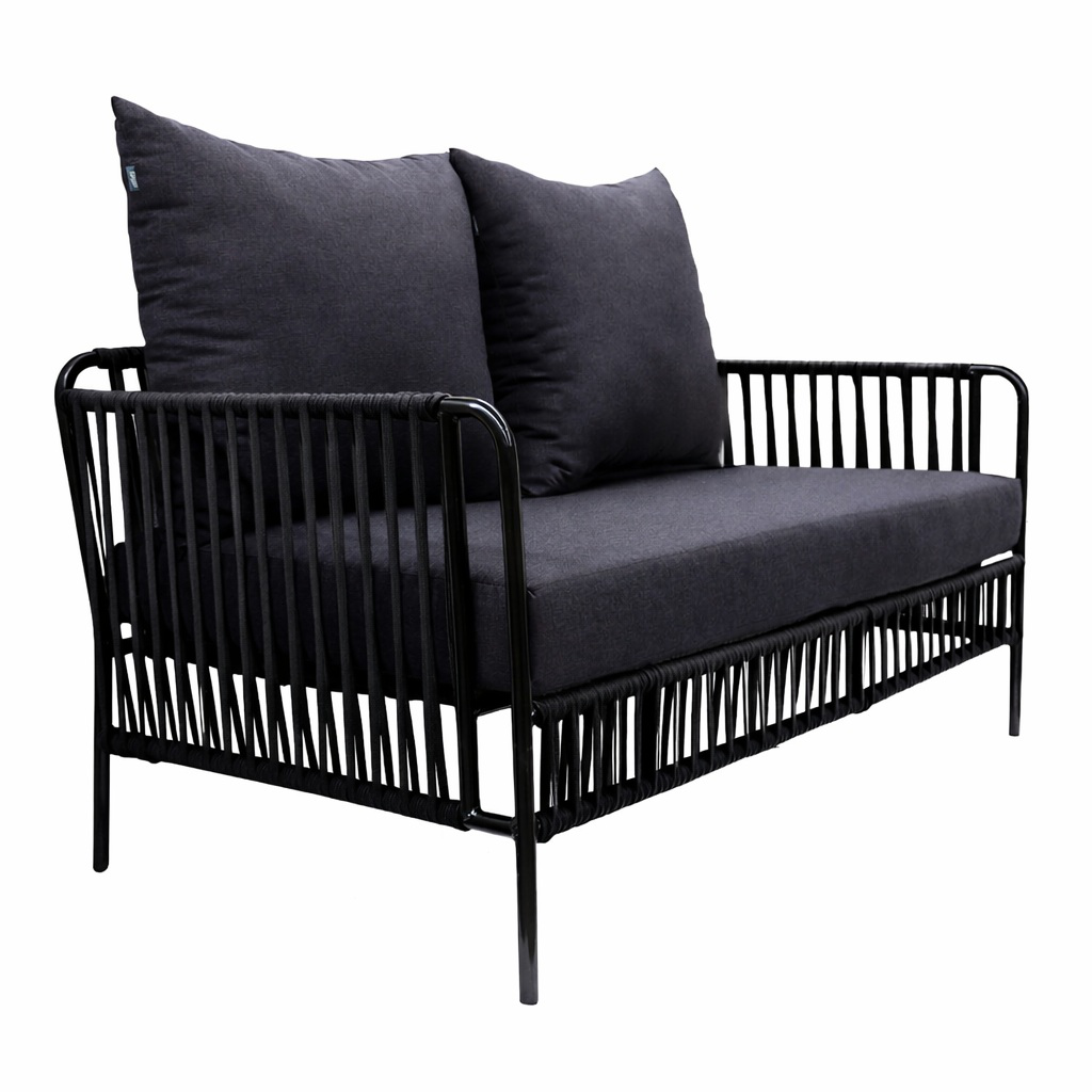 Chetumal love seat acero galvanizado textilene y loneta // Exterior 100%