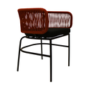 Avandaro silla metal negro, cuerda y tela // Exterior techado.