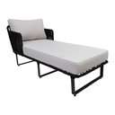 Vallarta camastro acero galvanizado negro cuerda textilene negra tela loneta // Exterior 100% 