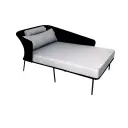 Chacala camastro para 2 personas acero galvanizado negro cuerda textilene negra // Exterior 100 %