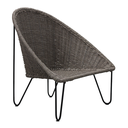 Cabo sillón metal negro y cuerda // Exterior techado