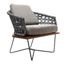 Yelapa sillón acero galvanizado gris textilene gris tela loneta // Exterior 100% 