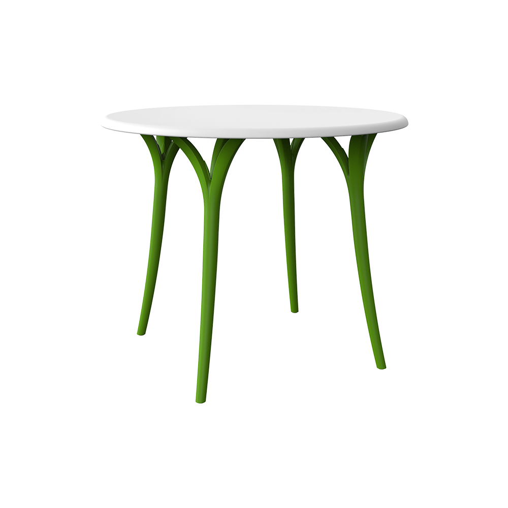 Maulen mesa de comedor blanco con verde // MP