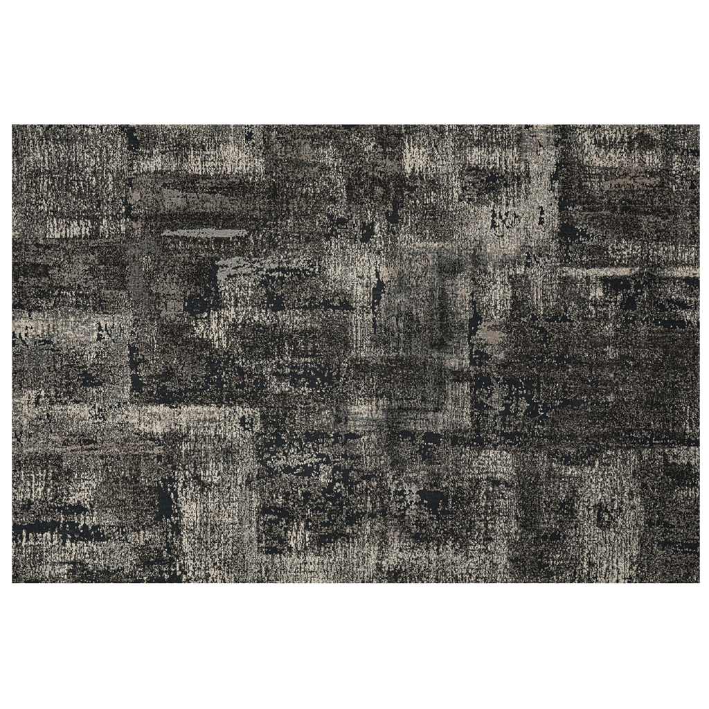Yone tapete decorativo gris, azul y negro 160x230 // MS