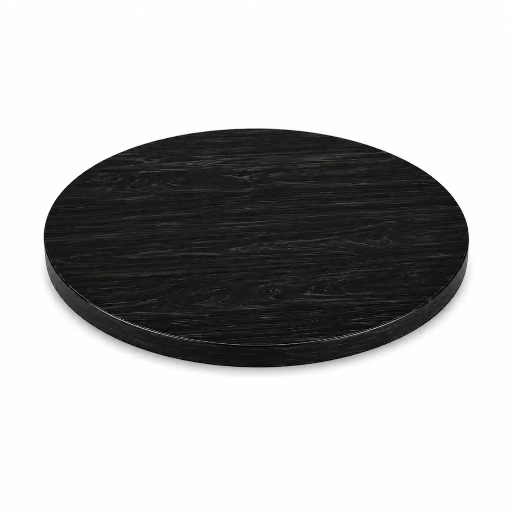 Cubierta madera tintada a negro 80 diam // Exterior 100%