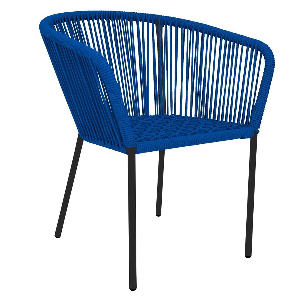 Ameca silla estructura negra cuerda azul