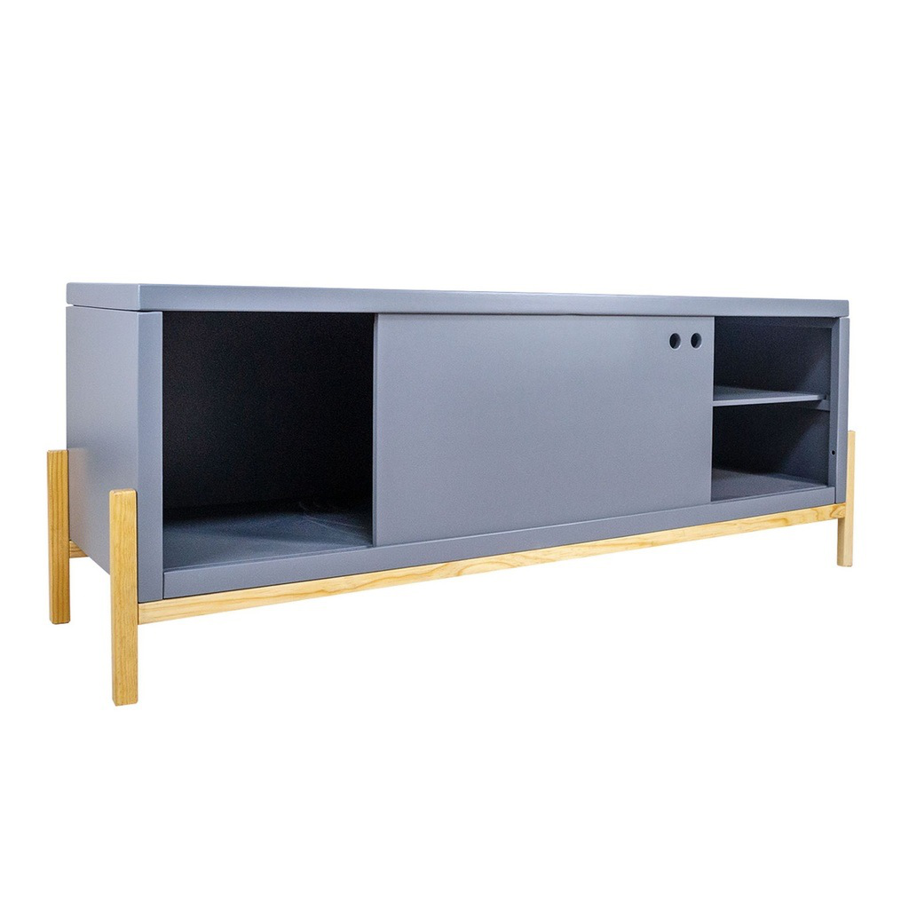 Minerva mueble tv gris