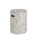 Jenell Mesa Auxiliar de terrazo blanco