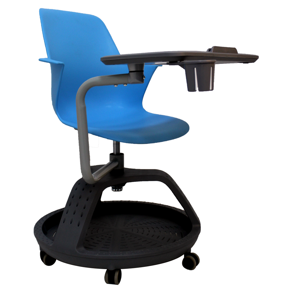 Pupitre mesa banco giratorio con ruedas color azul