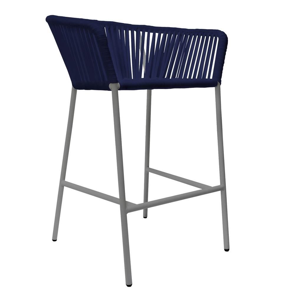 Jalisco banco metal gris cuerda azul marino // Exterior techado