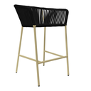 Jalisco banco metal beige cuerda negra // Exterior techado