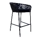 Jalisco banco metal negro cuerda negra cojín curri // Exterior techado