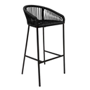 Tequila banco metal negro cuerda negra // Exterior techado