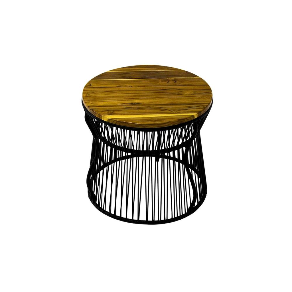 Calle larga mesa auxiliar negra