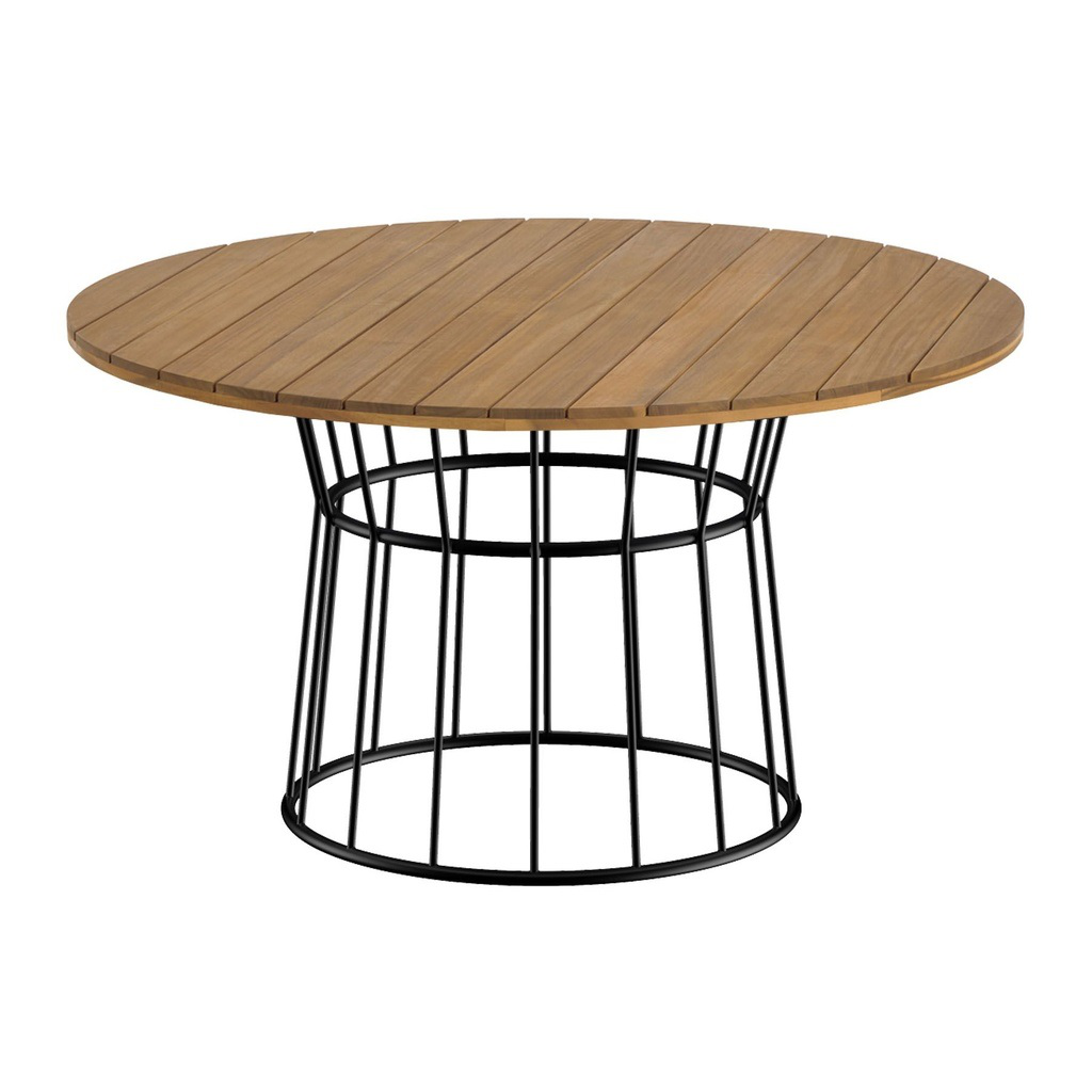 Campeche mesa de comedor madera 140 cm de diametro // Exterior techado