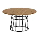 Campeche mesa de comedor cubierta madera 160 cm de diámetro // Exterior techado
